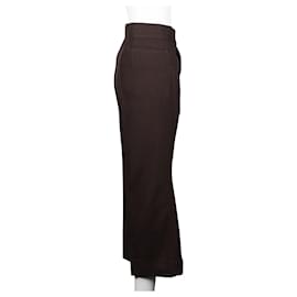 Comme Des Garcons-Brown Pants with Raw Edge Seams-Brown