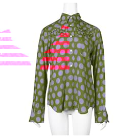 Comme Des Garcons-Pink & Red Spotted Shirt-Red