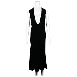Comme Des Garcons-Black Velvet Maxi Dress-Black