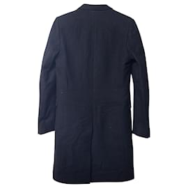 Givenchy-Givenchy Single-Breasted Coat in Black Wool-Black