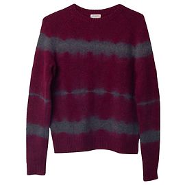 Dries Van Noten Tie-Dye-Pullover aus bordeauxroter Wolle Bordeaux