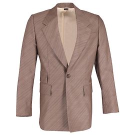 Vivienne Westwood Striped Suit Jacket in Brown Wool Brown