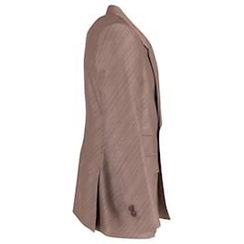 Vivienne Westwood-Chaqueta de traje Vivienne Westwood a rayas en lana marrón-Castaño