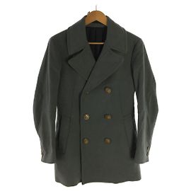 **Helmut Lang Oversize P coat/OLD/Partial stain on left elbow/Pea coat/XS/Wool/Gray/Archive Grey
