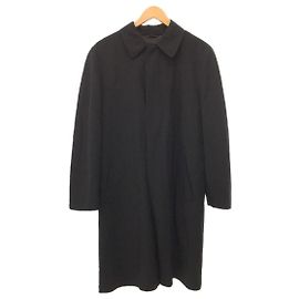 **Helmut Lang Personal period/90s/Cashmere 20/Archive/Made in Italy/Stainless collar coat/46/wool/BLK Black