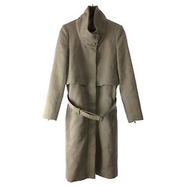 **Helmut Lang Zip-up stand collar coat/equivalent to XS/wool/gray/16-3309132 Grey