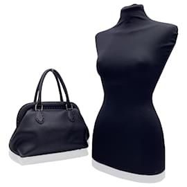Fendi-Selleria sac à main en cuir noir Doctor Bag sac à main-Noir