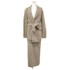 Fendi-Fendi Knit Set Cardigan-Beige