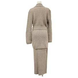 Fendi-Fendi Knit Set Cardigan-Beige