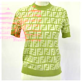 Fendi-Fendi Short Sleeve Knit-Orange