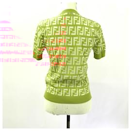 Fendi-Fendi Short Sleeve Knit-Orange