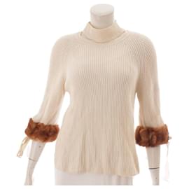 Fendi-Fendi Mink Fur Sweater-White