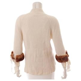 Fendi-Fendi Mink Fur Sweater-White