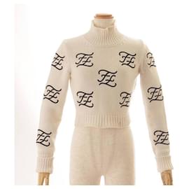 Fendi-FENDI Knit Sweater-White