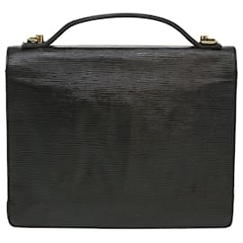 Louis Vuitton-Bolsa de mão LOUIS VUITTON Epi Monceau preta M52122 Autenticação de LV 32271-Preto