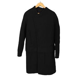 **Helmut Lang Stainless collar coat/XS/Wool/BLK/17-9409531/Men Black