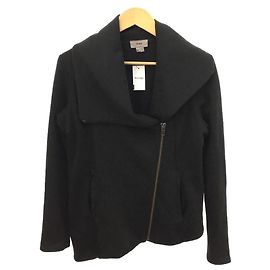 **Felpa con cappuccio Helmut Lang Zip/M/Cotone/BLK/Fluffy/Uomo Nero
