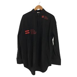 **Helmut Lang Solid Color Shirt/Long sleeve shirt/M/Cotton/BLK/Designers/Black/Black/Men Black