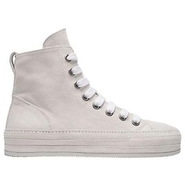 Ann Demeulemeester Baskets Raven en Cuir Blanc Blanc
