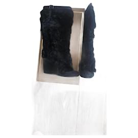 Botas Ash de pele preta Preto