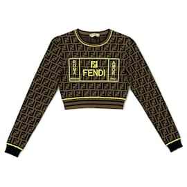 Fendi-FENDI Long Sleeve Tops-Brown