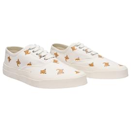 Autre Marque-Sneakers All Over Fox Head in Tela Bianca-Bianco
