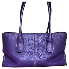 Bolsa de mão Tod's em couro roxo Roxo