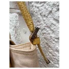 Fendi-vintage crescent-White,Yellow