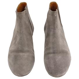 Iro-IRO Ankle Booties aus grauem Wildleder-Grau