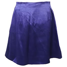 Diane Von Furstenberg-Diane Von Furstenberg Wrap Style Skirt in Royal Blue Acetate-Blue