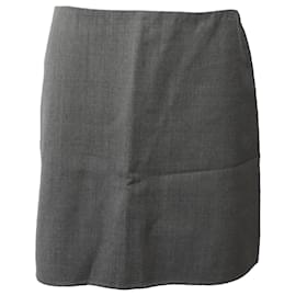 Theory-Theory Pencil Skirt in Grey Wool-Grey