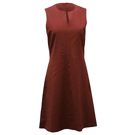 Robe droite sans manches Theory en mélange de coton bordeaux Bordeaux