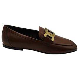 Tod's-Tod's Kate Loafers in Brown Leather-Brown
