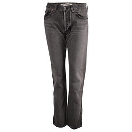 Calça Balenciaga Slim Fit Flared Hem em Denim Cinza Algodão Cinza