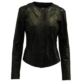 Chloé-Chloe Jacket in Black Lambskin Leather-Black