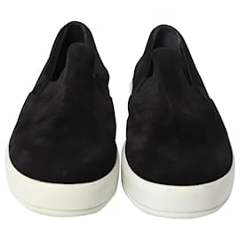 Prada-Prada Linea Rossa Skate Slip-On Sneakers in Black Suede-Black
