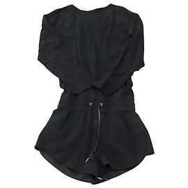 Macacão Helmut Lang em Seda Artificial Preto Preto