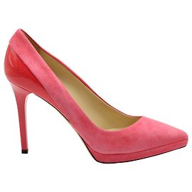 Décolleté a punta Jimmy Choo in camoscio rosa Rosa