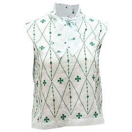 Sandro Paris Aylee Ärmelloses Top mit Schluppe aus mintgrünem Polyester Andere Grün