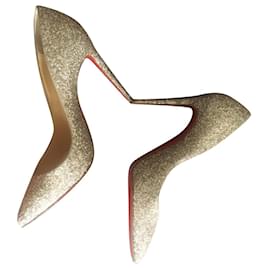 Christian Louboutin-pigalle follies 100 glitter frosted-Silvery