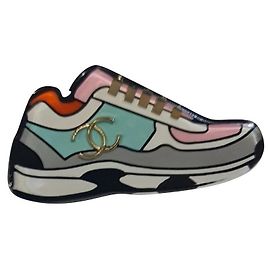 Chanel Sneaker Brooch Black Multiple colors