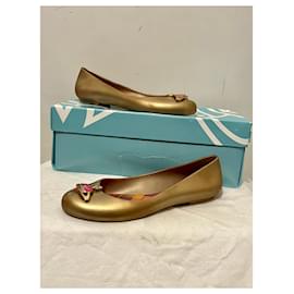 Vivienne Westwood Anglomania-Vivienne Westwood Anglomania ballet flats in gold with the iconic Orb-Golden