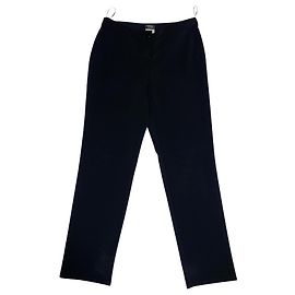 Calças compridas uniforme Chanel pretas algodão Preto