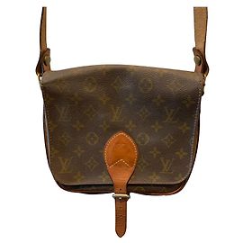 Louis Vuitton Cartouchiere Brown Leather Handbag Brown