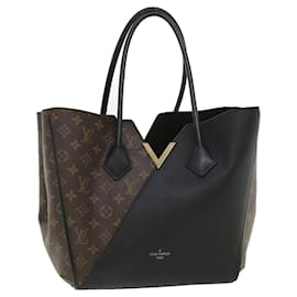 Louis Vuitton-LOUIS VUITTON Monogram Kimono MM Tote Bag Black M40460 LV Auth bs2465a-Black