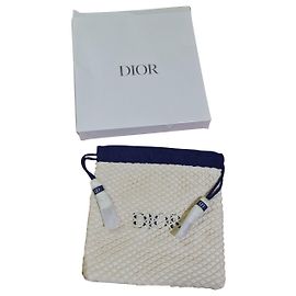 clutch Christian Dior Bege Azul marinho
