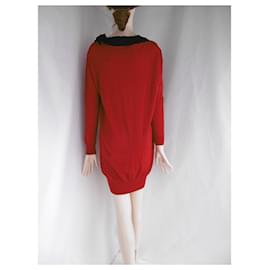 Lanvin-Lanvin Embellished Dress-Red