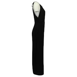 Diane Von Furstenberg-Diane Von Furstenberg Striped Blazer and Pants jumpsuit Black Triacetate-Black