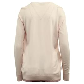 Coach-Coach Rexy Patch Metallic Cardigan in Light Pink Wool-Other
