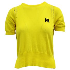 Camiseta Punto Rochas Algodón Amarillo Amarillo